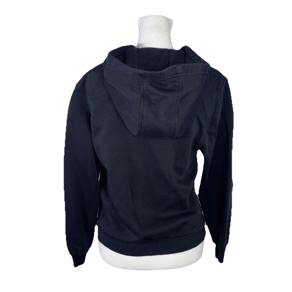 Nike Kids Black Zip Hoodie Size Large Fleece Sweatshirt Swoosh Logo - Picture 4 of 7
